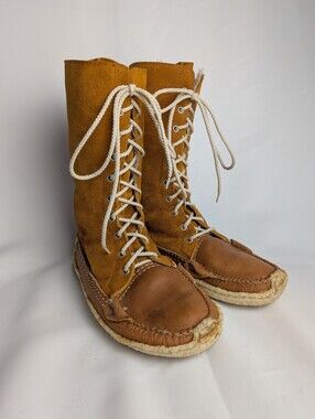 CHEROKEE Vintage Suede Winter Women Mocassins Boots Tan Color Size 9